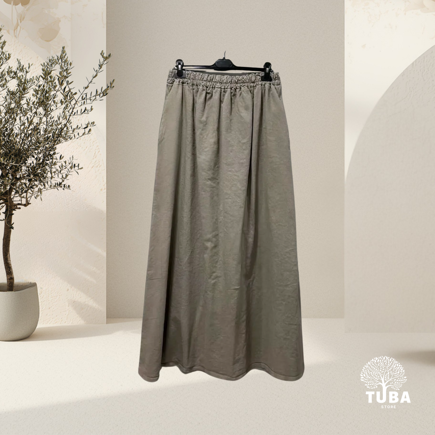 Qamar Denim Maxirock - 100% Baumwolle