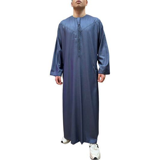 Jalabiya Emirat Style dunkel blau