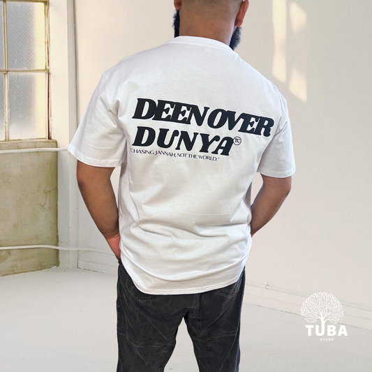 Deen Over Dunya - Oversized Arabic T-shirt