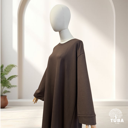 Mina Cotton Abaya - mit weiten Ärmeln