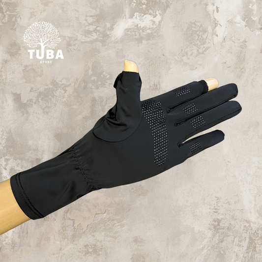 Touch Handschuhe Long - mit Fingeröffnung & Noppen