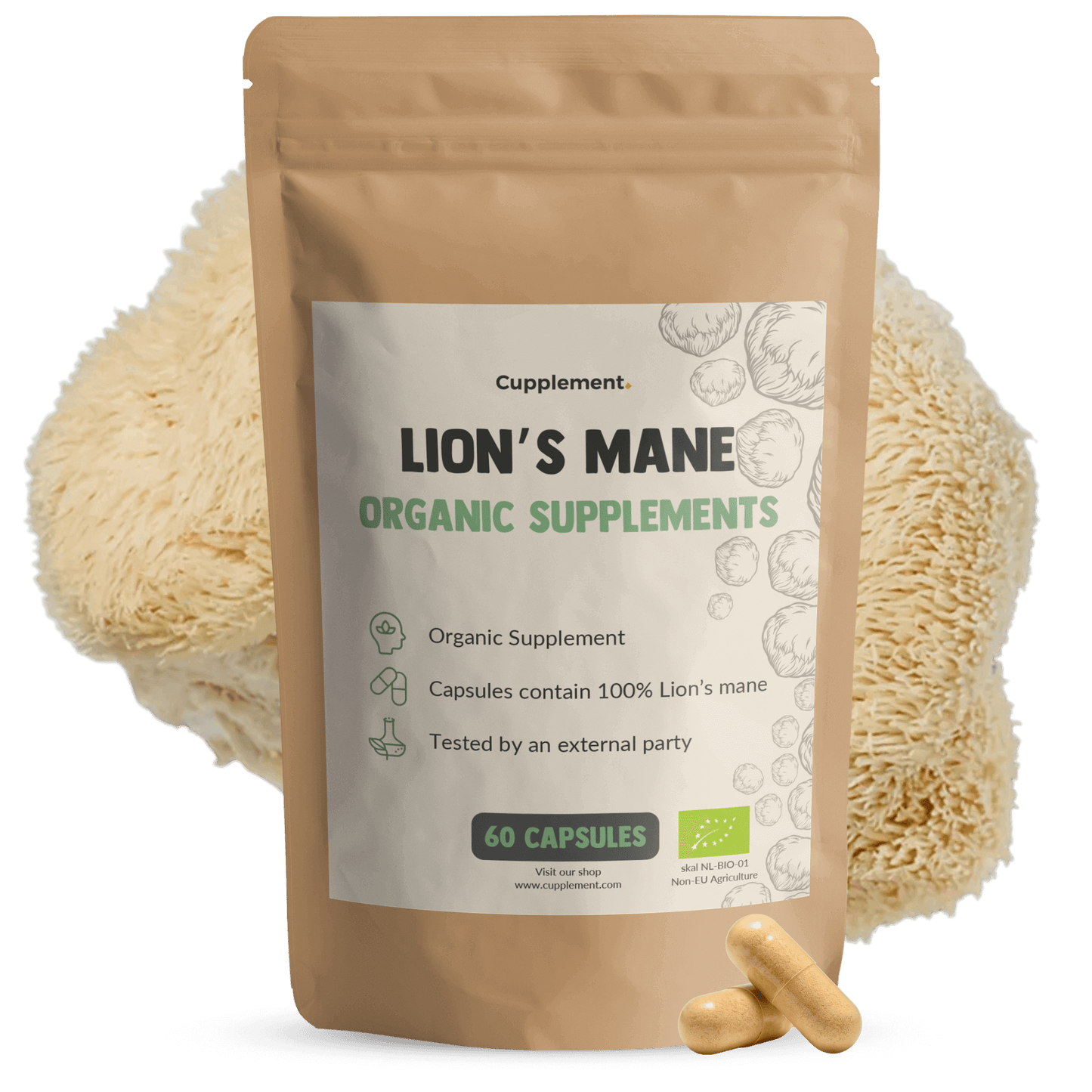Löwenmähne Kapseln 500 mg Bio - 60 Kapseln