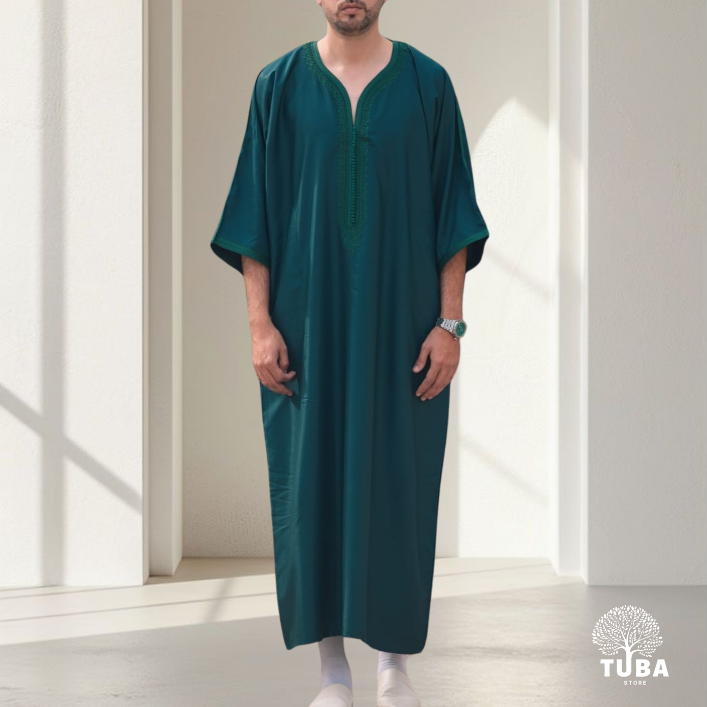 Premium Marokkanische Jalabiya/Djellaba/Thobe | Türkis