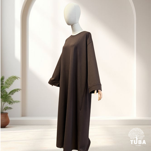 Mina Cotton Abaya - mit weiten Ärmeln