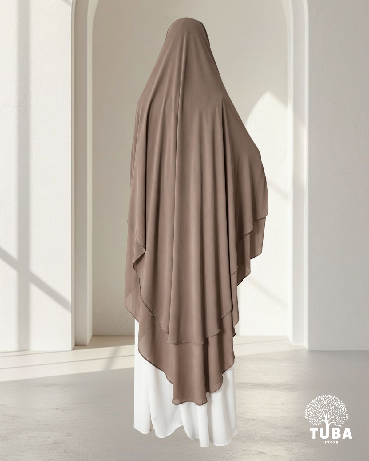 FIRDAUS XL Chiffon Khimar - 2-lagig