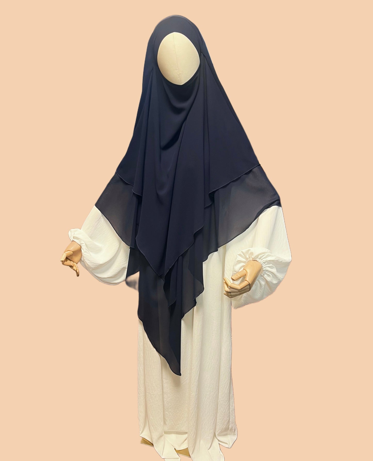 Dreilagiger Chiffon-Khimar XL