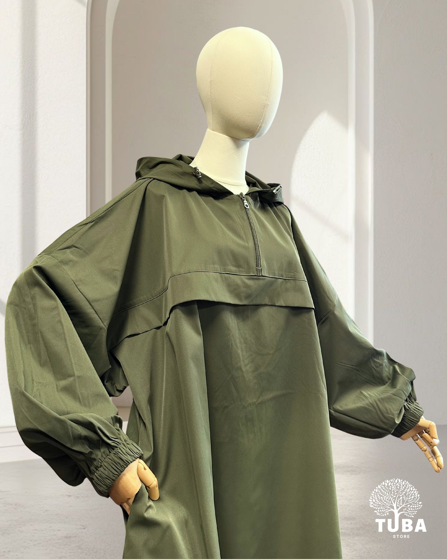SAFA Rain Jacket Abaya - Half Zip