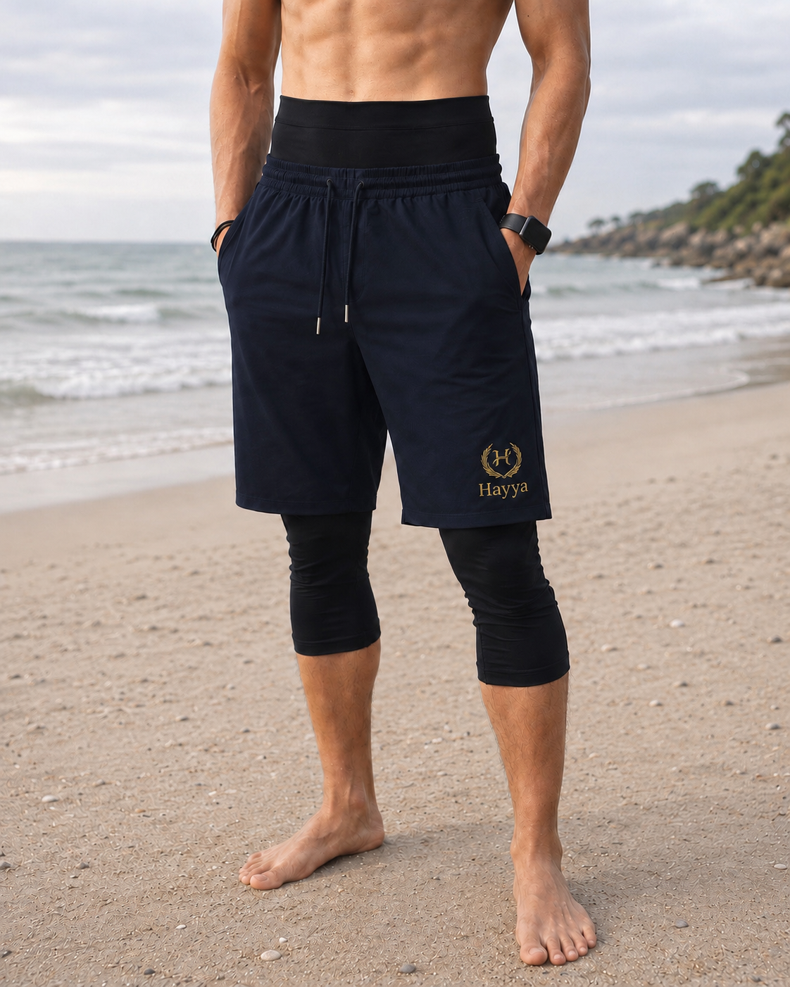 Hayya Awrah Schwimmhose - 2in1 blickdichte Sport- & Badeshorts