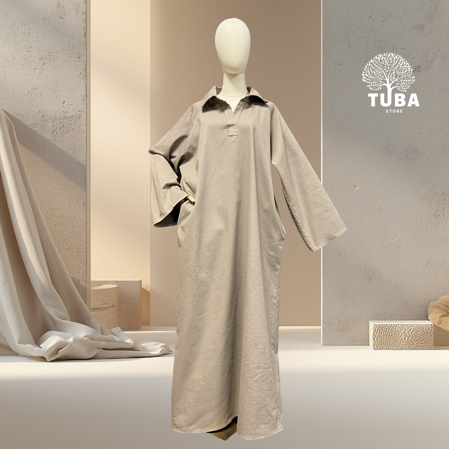 Qamar Denim Abaya - 100% Cotton