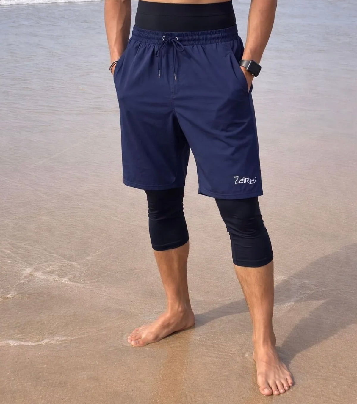 SUNNAH Awrah Schwimmhose - blickdichte 2-in-1 Sport- & Badeshorts