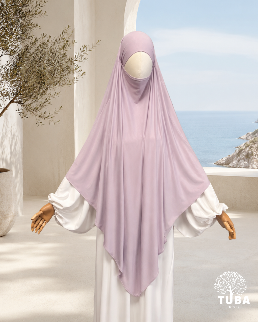 Bamboo Jersey Khimar Maxi - 93% Bambus