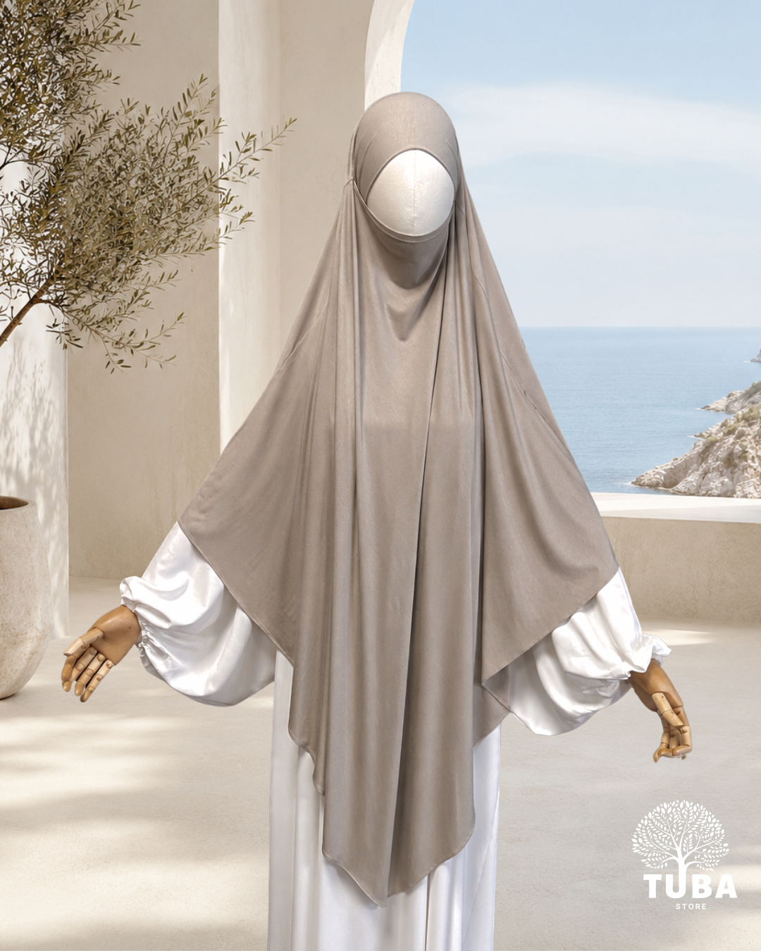 Bamboo Jersey Khimar Maxi - 93% Bambus