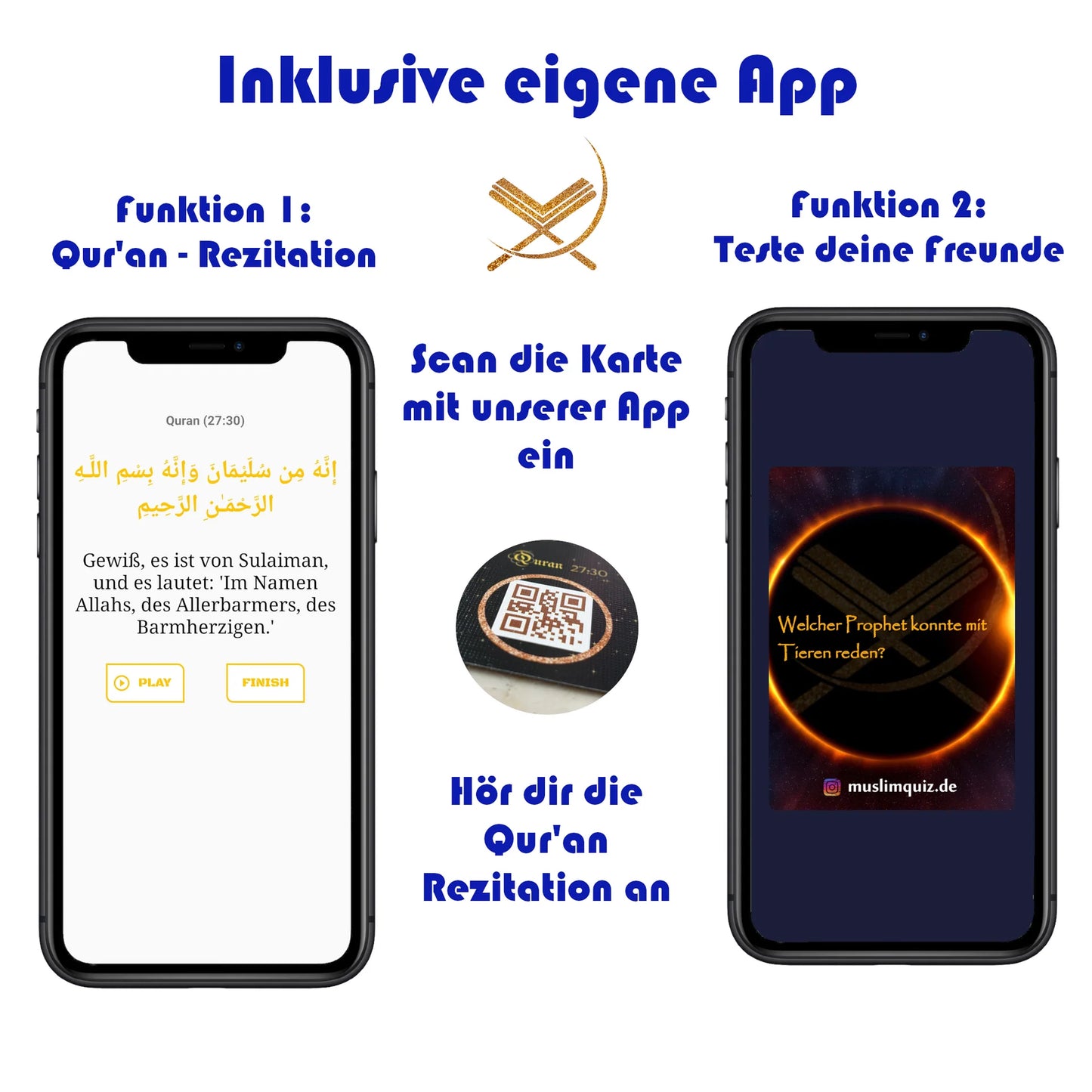 Qur'an Quizspiel für Freunde und Familie - Inklusive eigene App (Thema: GESCHICHTE)