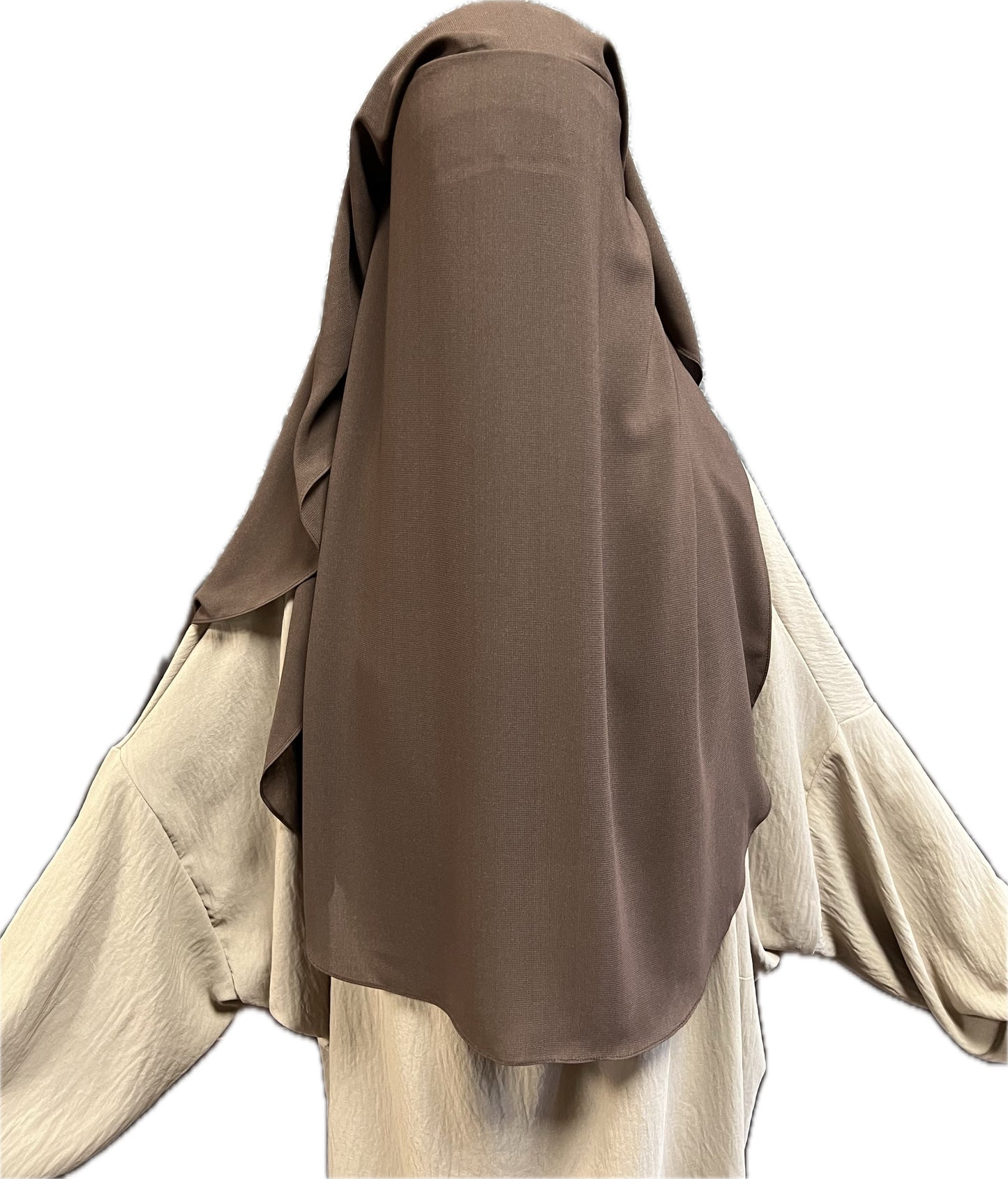 Niqab-Sitar 3 Lagig - mit Klappe/Steg