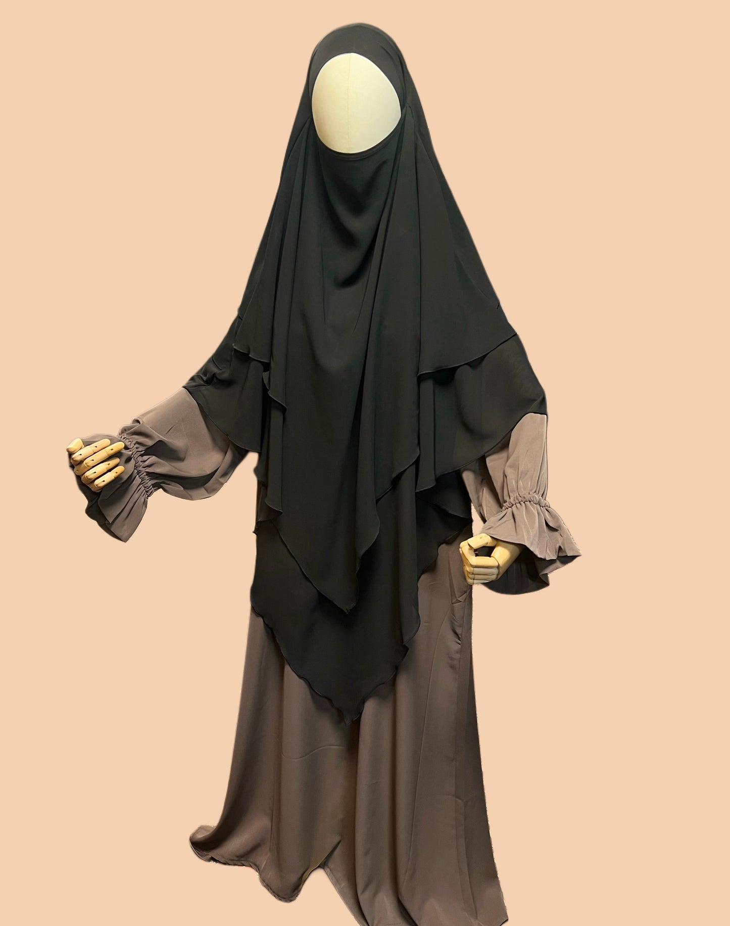 Dreilagiger Chiffon-Khimar XL