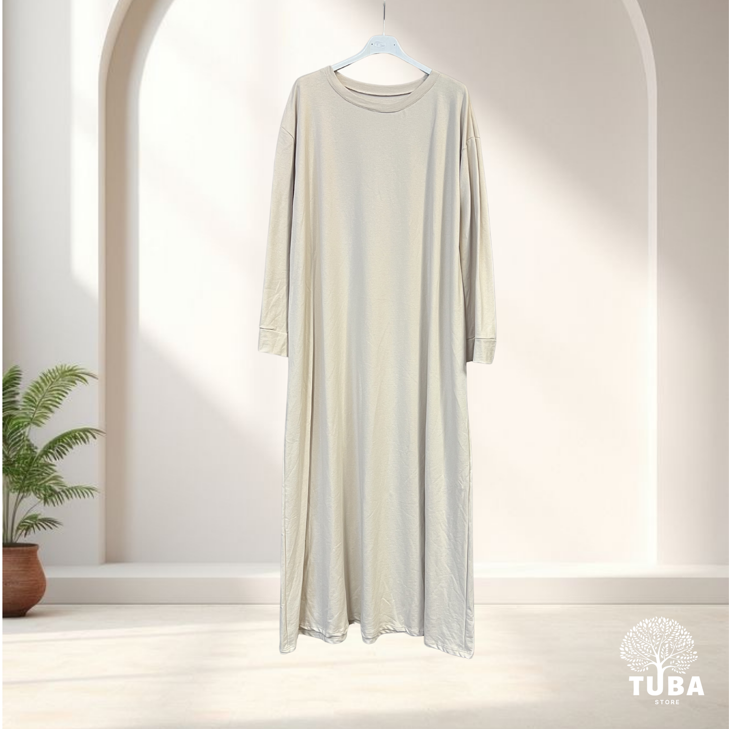 Mina Cotton Abaya - mit weiten Ärmeln