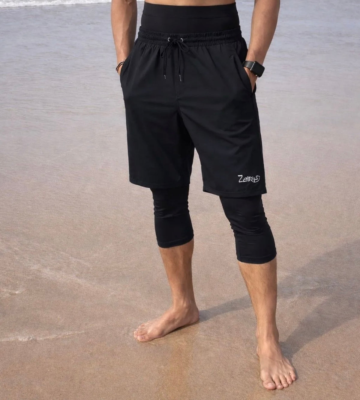 SUNNAH Awrah Schwimmhose - blickdichte 2-in-1 Sport- & Badeshorts
