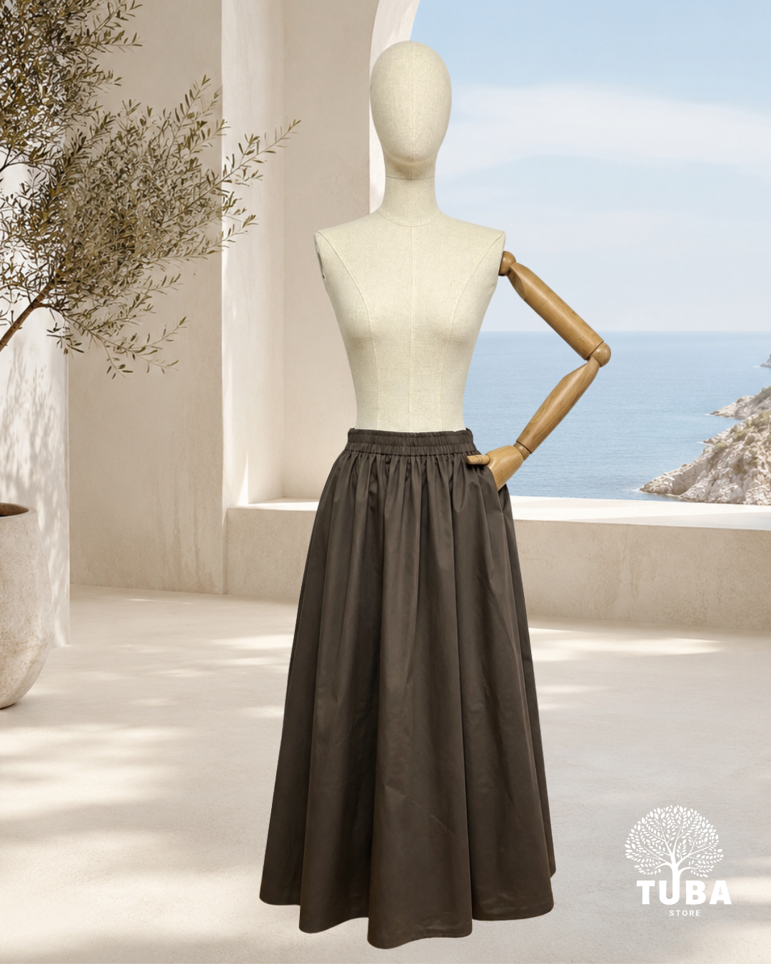 Alya Cotton Maxirock - 100% Baumwolle
