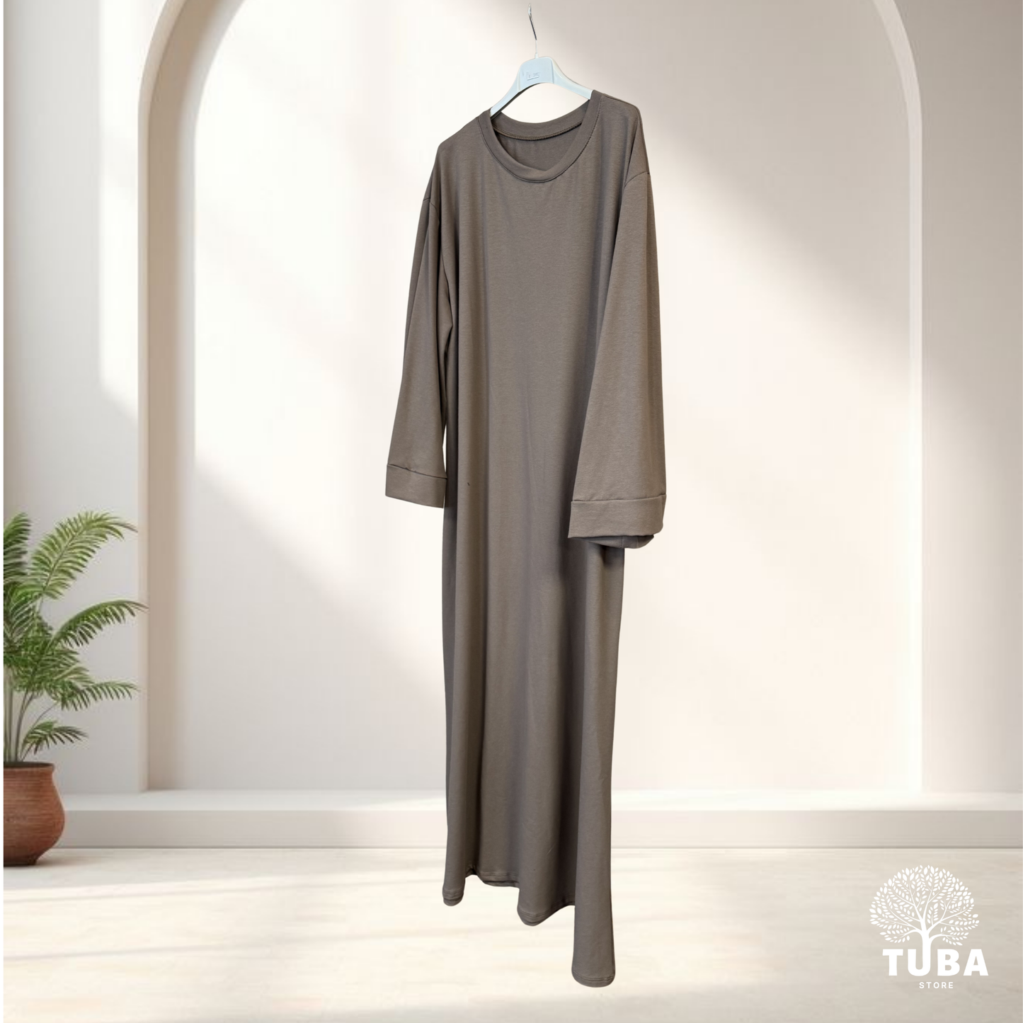 Mina Cotton Abaya - mit weiten Ärmeln