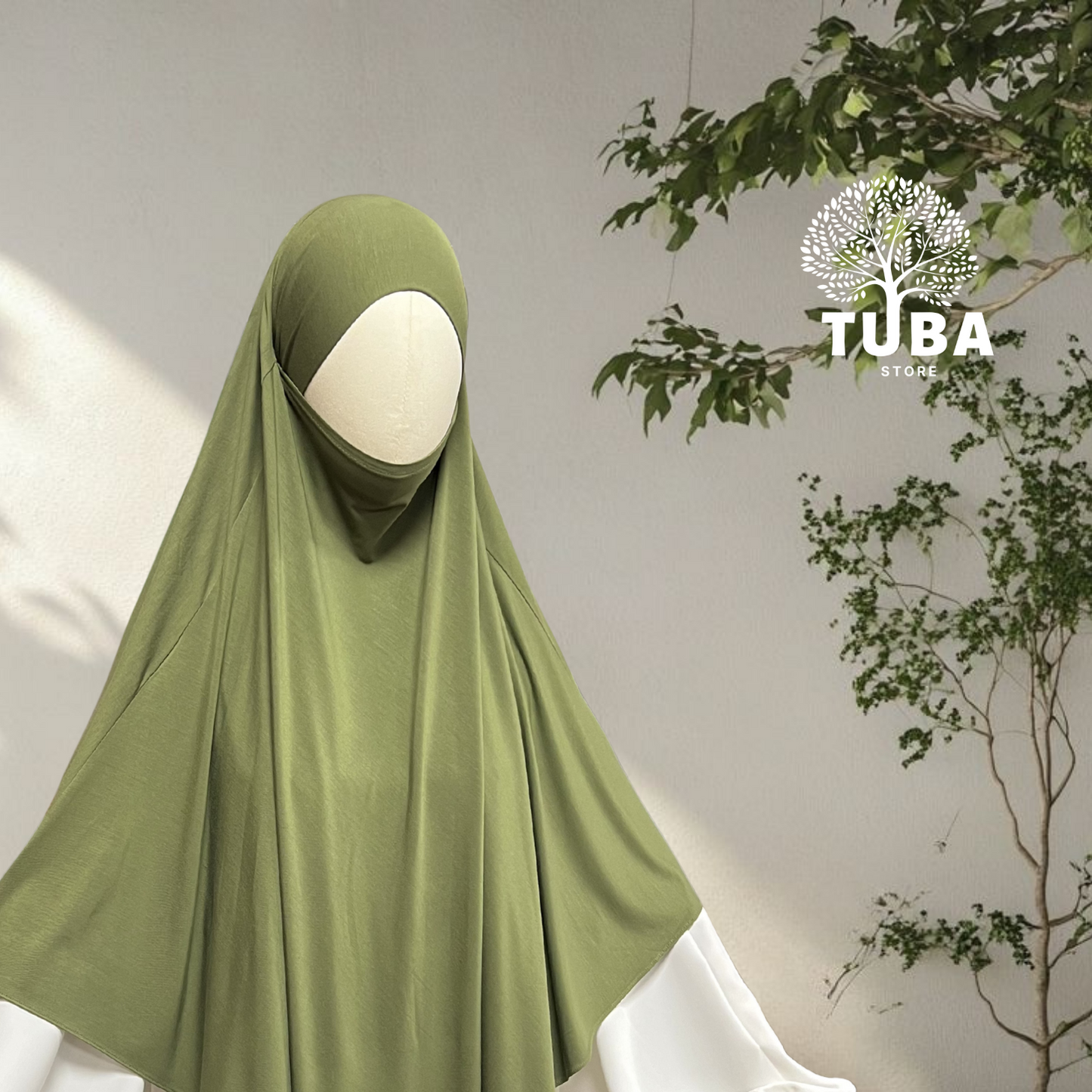 Bamboo Jersey Khimar Maxi - 93% Bambus