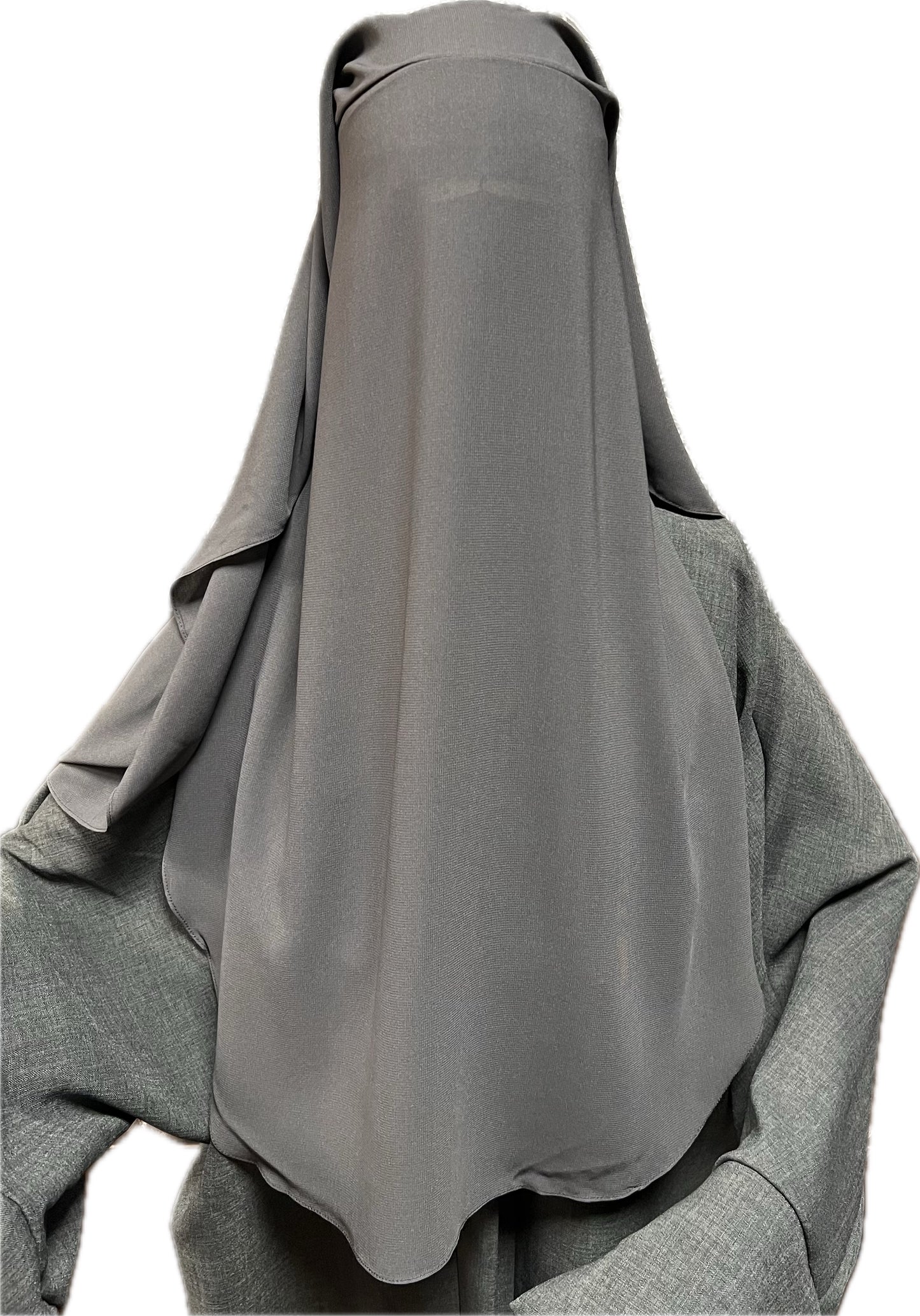 Niqab-Sitar 3 Lagig - mit Klappe/Steg