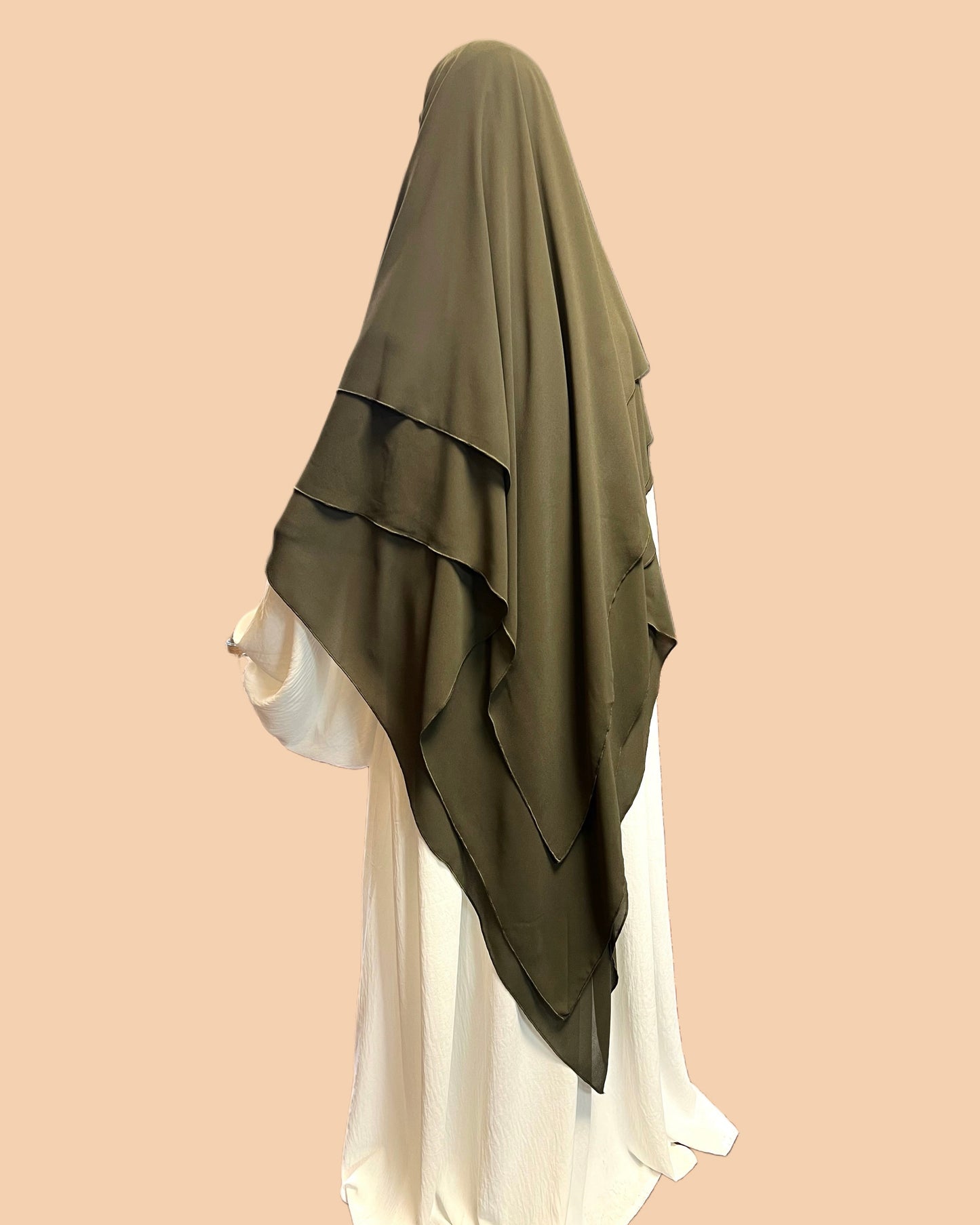 Dreilagiger Chiffon-Khimar XL