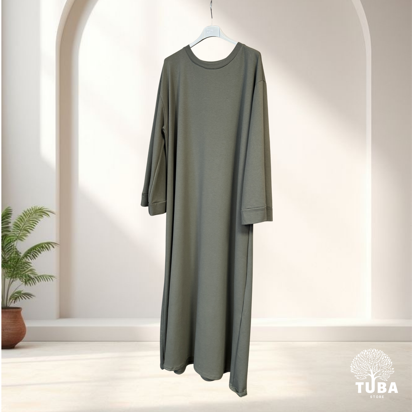 Mina Cotton Abaya - mit weiten Ärmeln