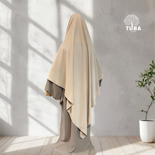 Einlagiger Khimar Maxi - Wollpeach