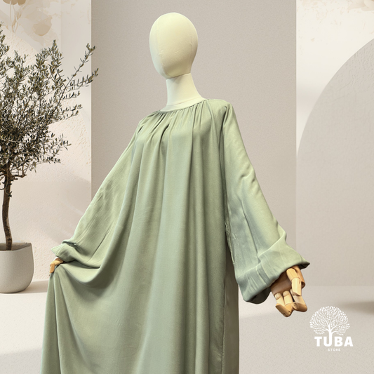 Layan Tencel Abaya mit Puffärmel - 100% Lyocell