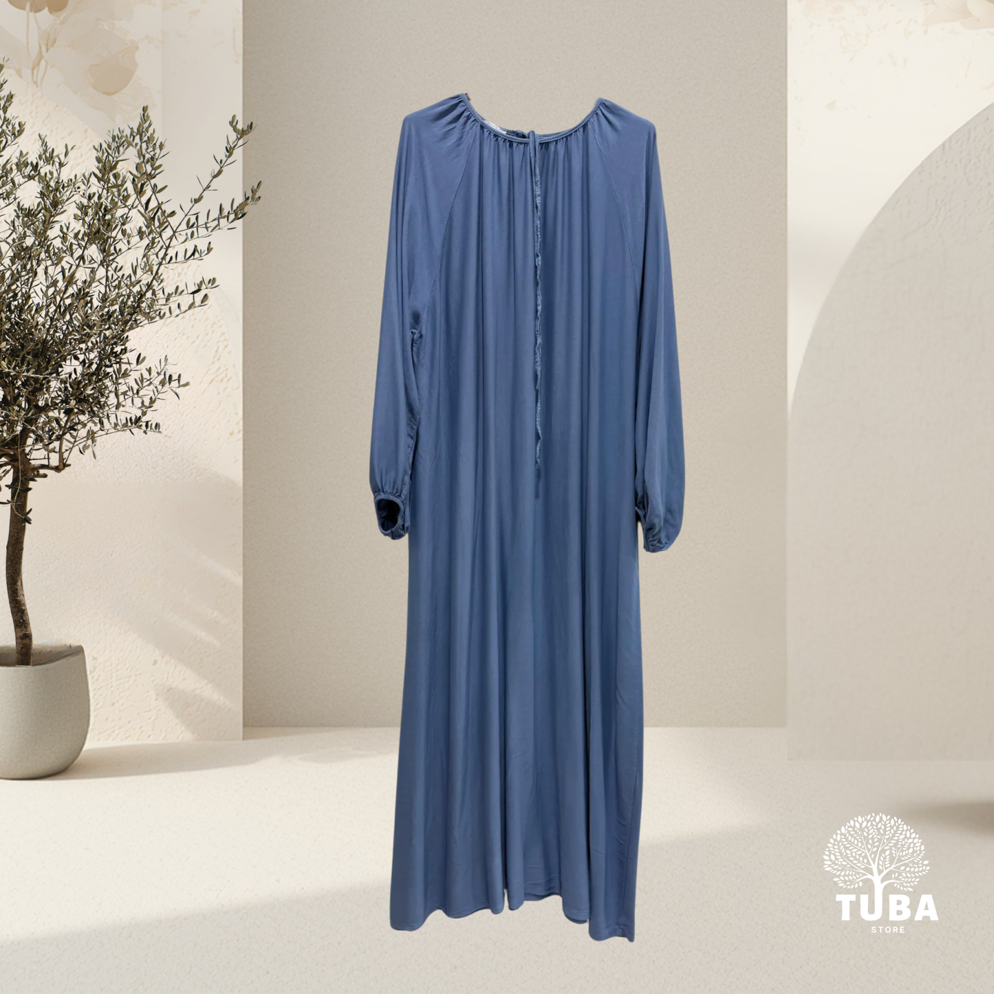 Layan Lyocell Abaya mit Puffärmel - 100% Lyocell