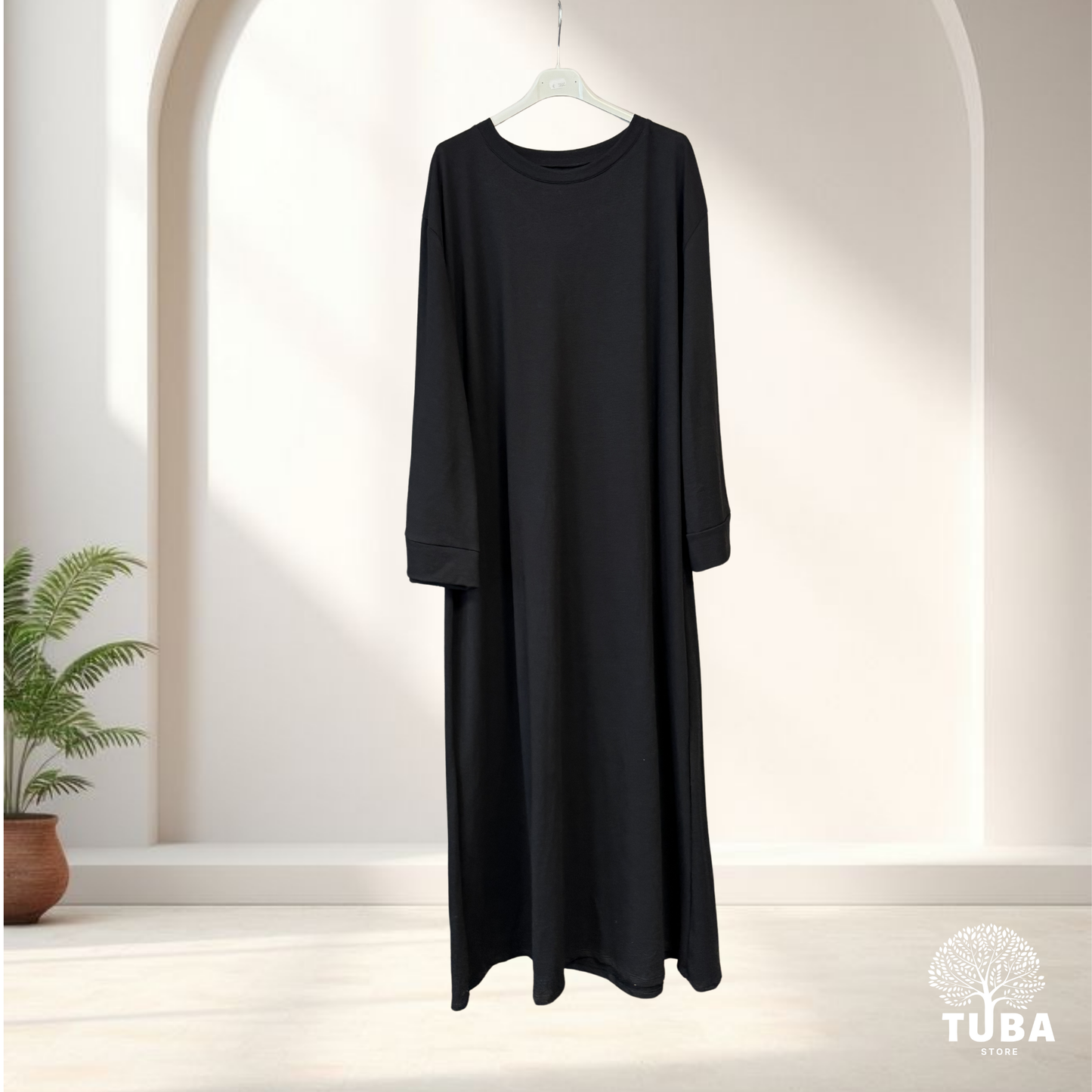 Mina Cotton Abaya - mit weiten Ärmeln