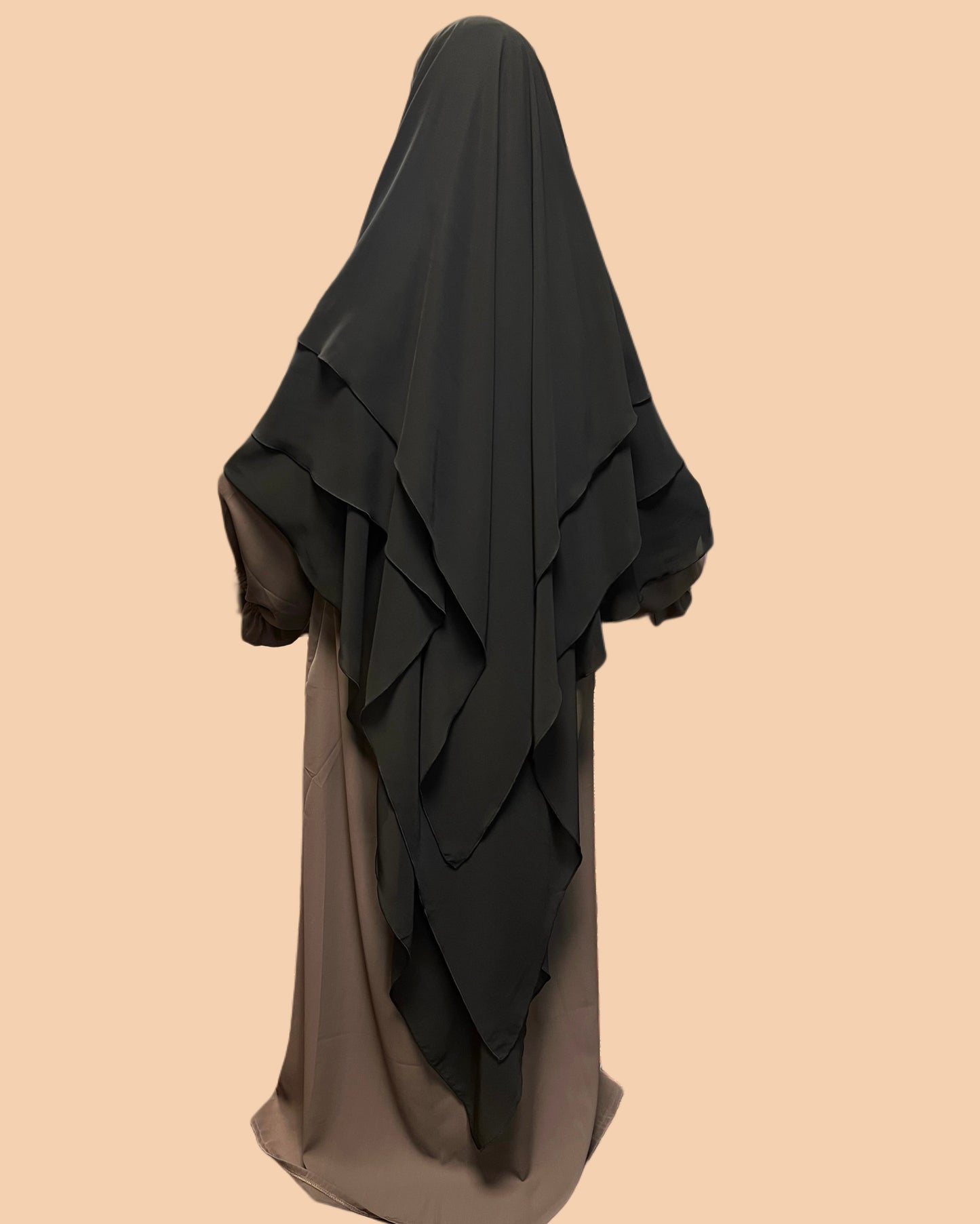 Dreilagiger Chiffon-Khimar XL