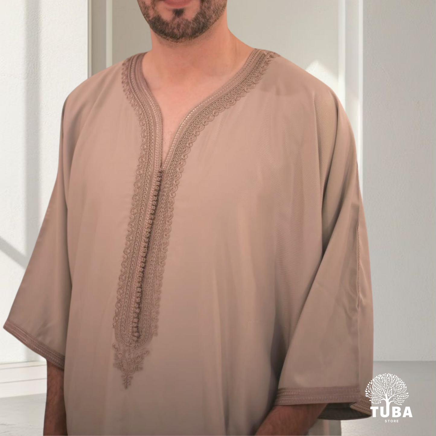 Premium Marokkanische Jalabiya/Djellaba/Thobe | Taupe