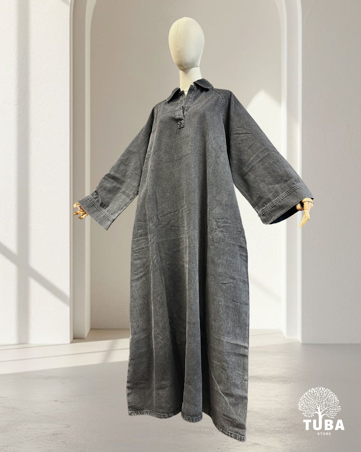 INAYA Denim Abaya - 100% Baumwolle