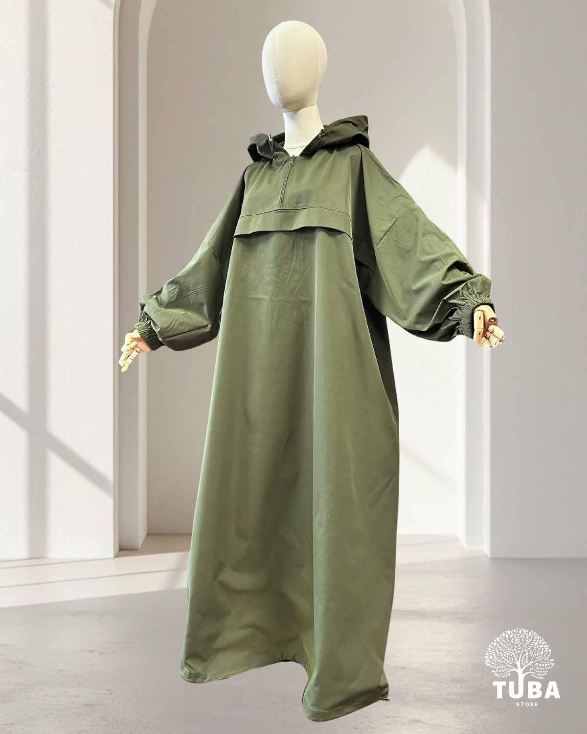 SAFA Rain Jacket Abaya - Half Zip