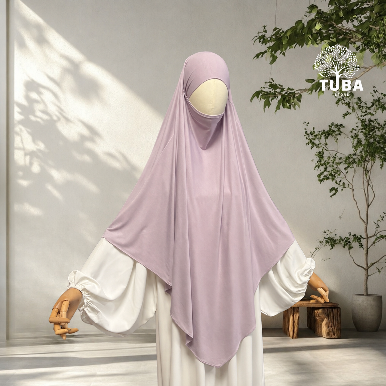 Bamboo Jersey Khimar Midi - 93% Bambus