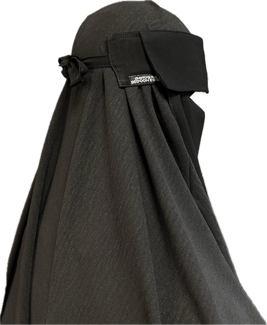 Pull-down Niqab mit Klappe - zum Binden