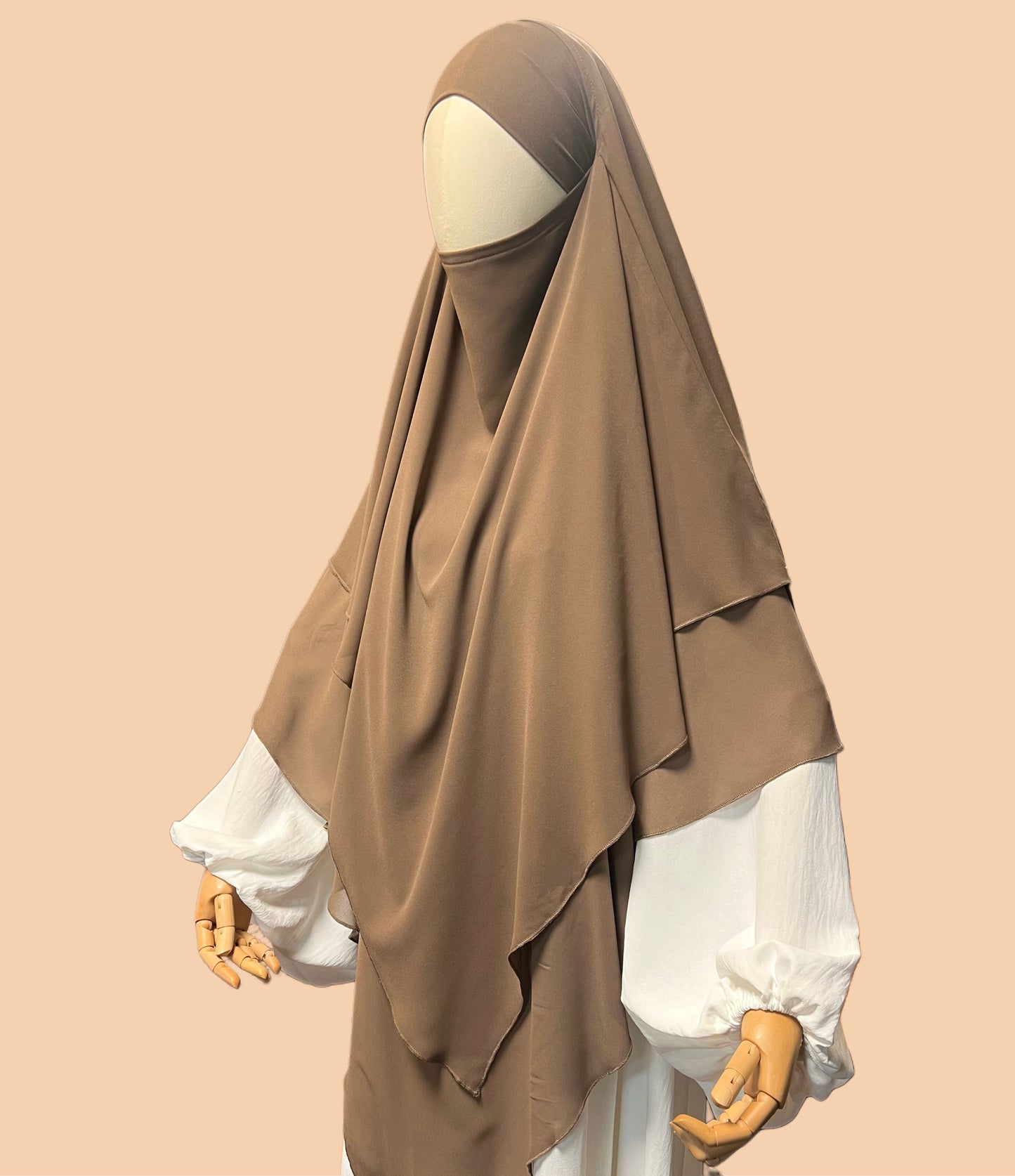 Dreilagiger Chiffon-Khimar XL