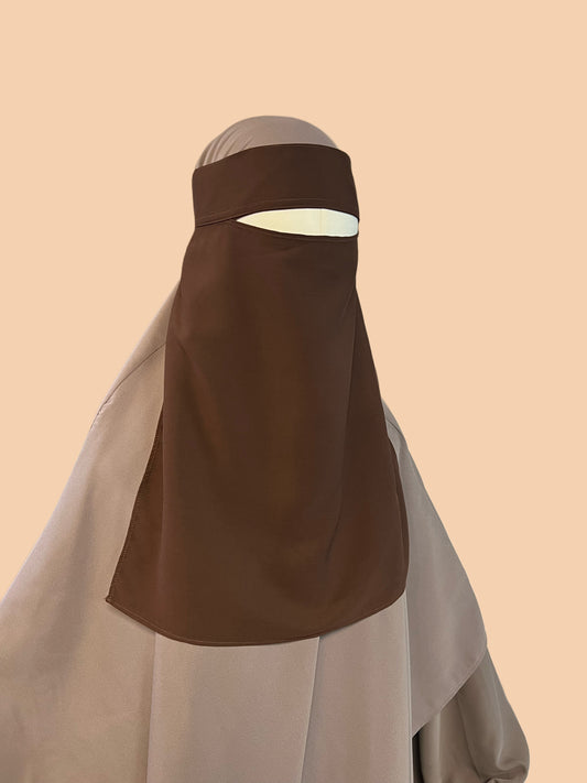 Niqab 1 Lagig mit Klettverschluss