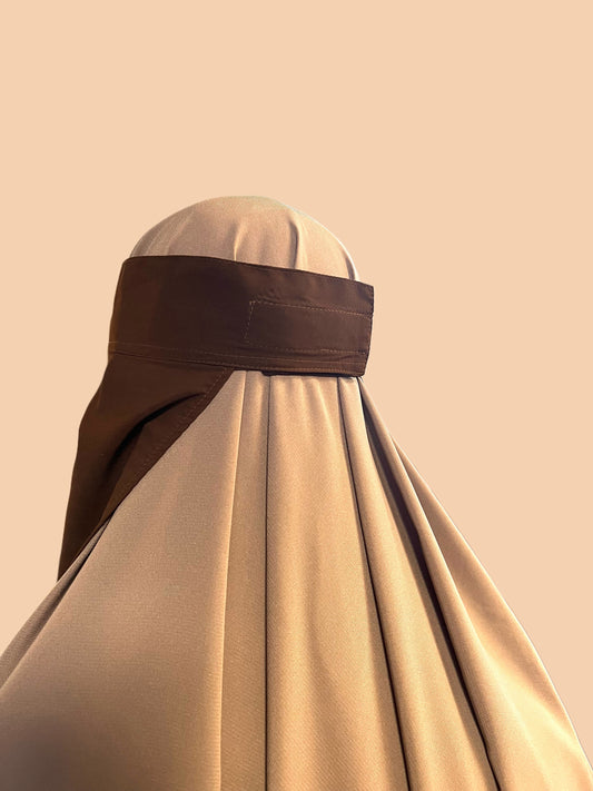 Niqab 1 Lagig mit Klettverschluss