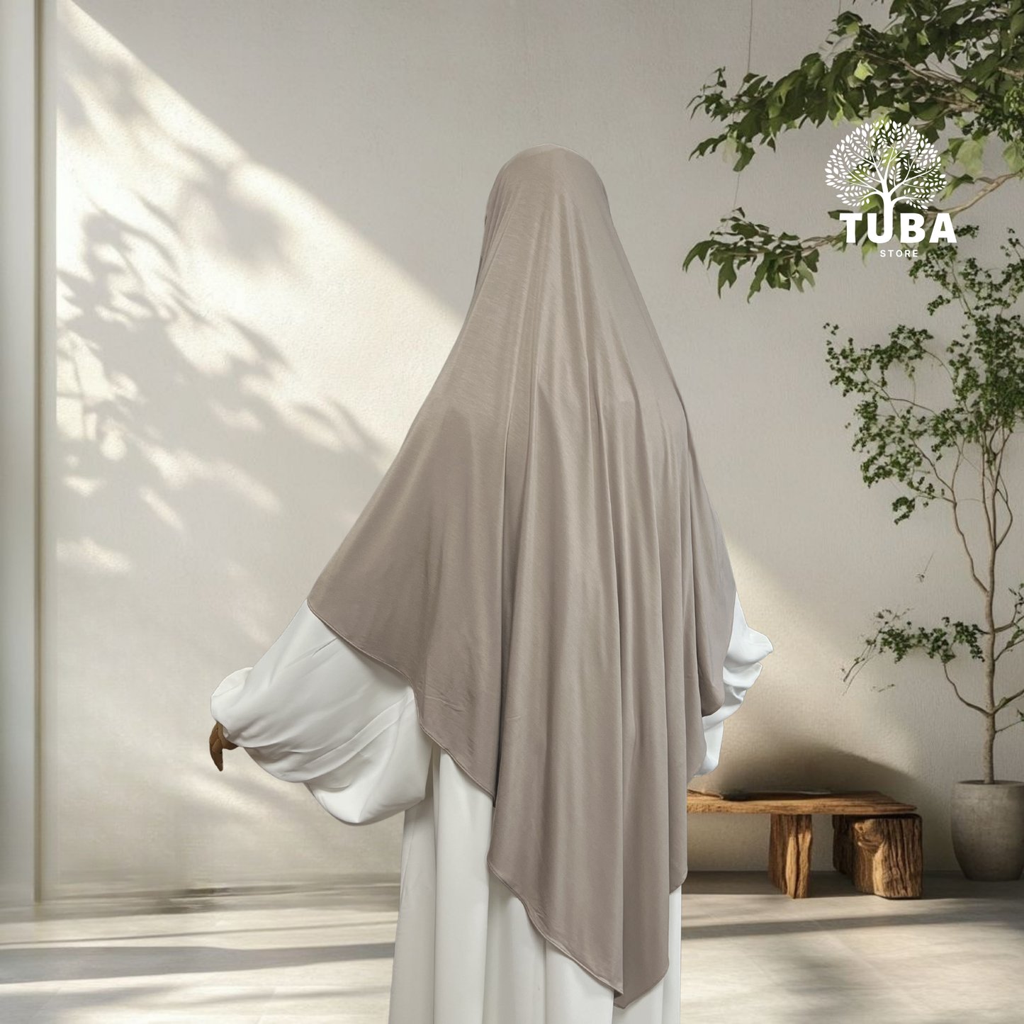 Bamboo Jersey Khimar Midi - 93% Bambus