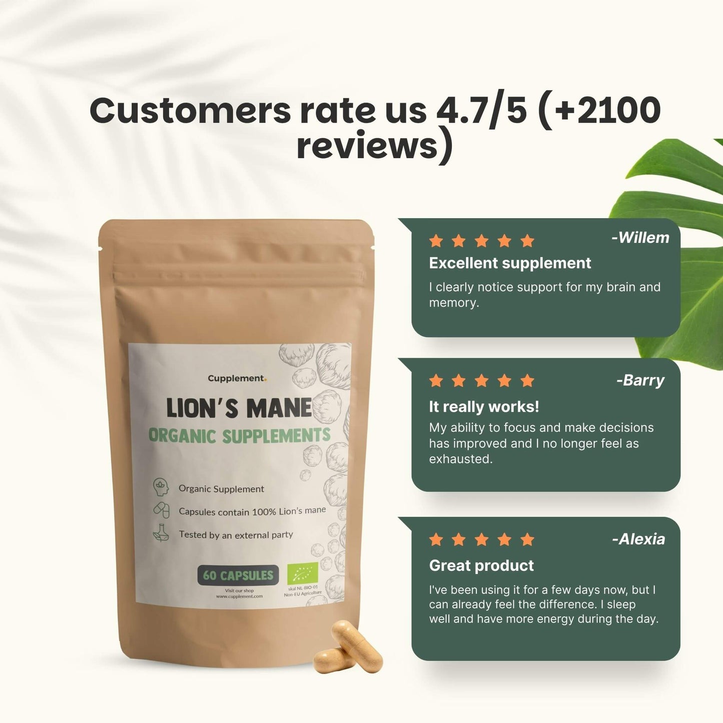 Löwenmähne Kapseln 500 mg Bio - 60 Kapseln