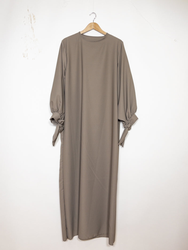 Abaya mit Schleifen - Medina-Seide