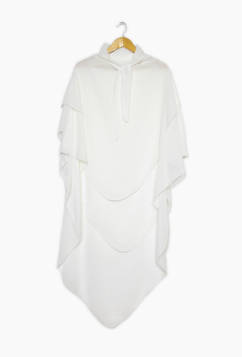 Dreilagiger Midi Chiffon-Khimar