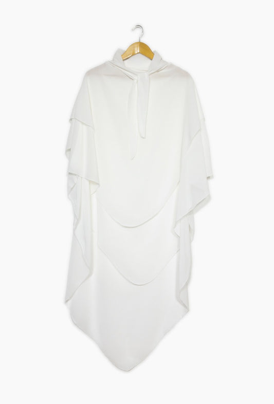 Dreilagiger Midi Chiffon-Khimar