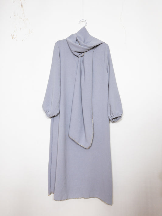 einteiliges Abaya-Kleid mit Schal für Kinder