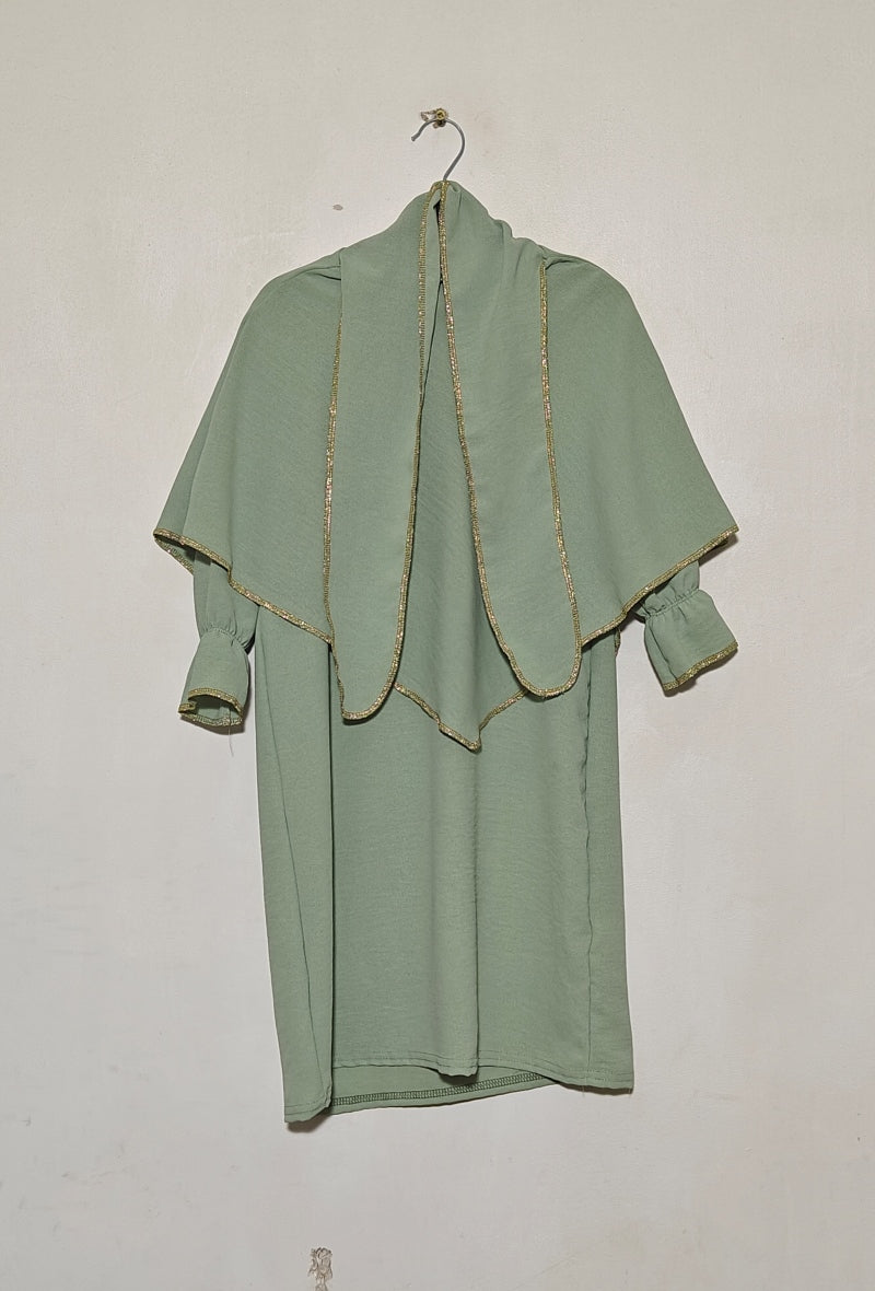 Abaya-Kleid mit Khimar für Kinder - 2teilig