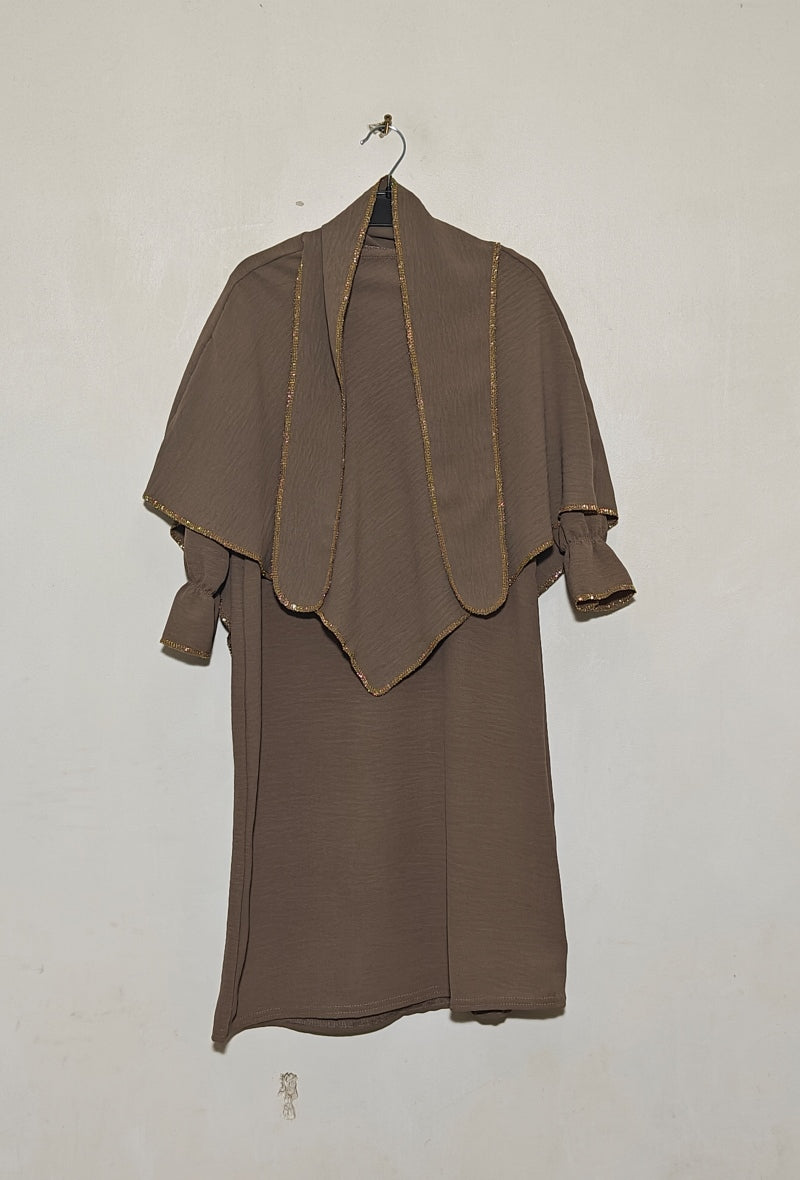 Abaya-Kleid mit Khimar für Kinder - 2teilig